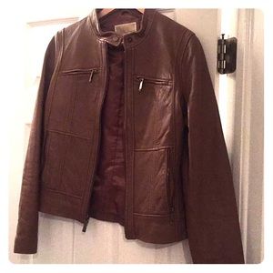 Michael Kors brown leather jack